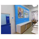 Counter with display wall & lights