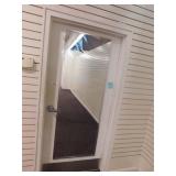 Wood door with full length mirror, 35.52x79