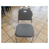 Gray stackable chairs  (YOUR BID TIMES 5)