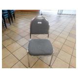 Gray stackable chairs  (YOUR BID TIMES 5)