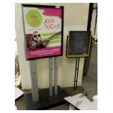 Sign Holder & "COKE" Chalk Board