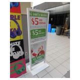 White Double Sign Holder-23X30-63"h