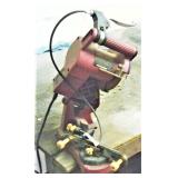 WOODEN TOOL BENCH WITH CHAIN SAW SHARPENER