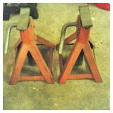 (2) ORANGE JACK STANDS