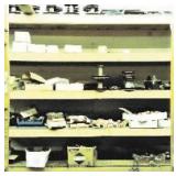 5 SHELVES FULL, SPRINGS, HARNESSES, PLUG WIRES, ET