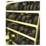 1 WOODEN TIRE RACK 40+ tires