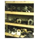 WOODEN SHELF C with contents