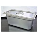 SS pan, third size, 6" deep with Lids-NEW