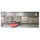 108" Soiled Side Dish Table w/ Sinks