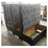(3) Zebra Print 60" Booths NO Seat Cushion