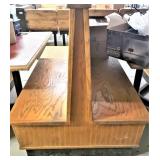 Wooden 60" Double Sided Booth Seat