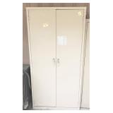 Metal Storage Cabinet-NO Keys-36"w  X 72"h X 18"