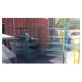 GREEN EPOXY SHELF UNIT, 18 X 40