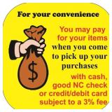 Paying for your items