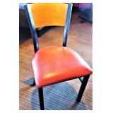Dining Chair-Metal/Burnt Orange