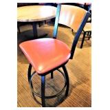 Bar Chair-Metal/Burnt Orange