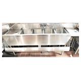 Four Compartment Bar Sink