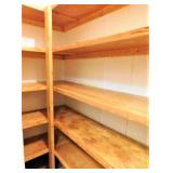 Wooden Shelving in Liquor Room