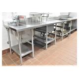 SS Beverage/Server Counter 33"d x 168"l
