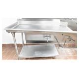 30"d x 54"l Clean LH Dish Table