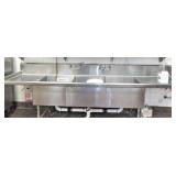 3 Comp Sink 30"d x 120"l