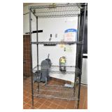 Black Epoxy Metro 18"x36"x74"t  4 Shelves