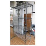 Black Epoxy Metro 18"x42"x74"t  4 Shelves