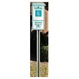 (4) Handicap Signs on Post