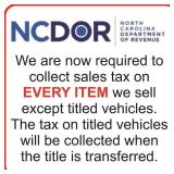 New law regarding NC sales tax