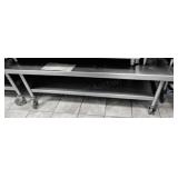 SS EQUIPMENT TABLE, 30 X 60, WHEELS