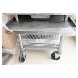 SS EQUIPMENT TABLE, 24 X 24, WHEELS