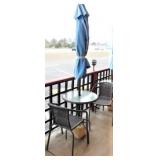 OUTDOOR TABLE, 2 CHAIRS