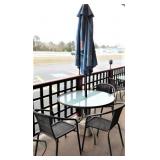 OUTDOOR TABLE, 3 CHAIRS