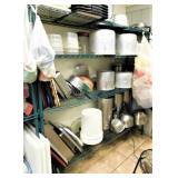 GREEN SHELVING UNIT, 18 X 72, 4 SHELF