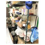 GREEN SHELVING UNIT, 18 X 72, 4 SHELF