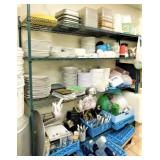 GREEN SHELVING UNIT, 18 X 72, 4 SHELF