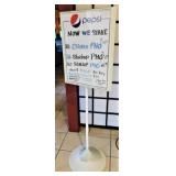 PEPSI WALL SIGN AND MENU STAND
