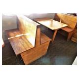Double Wooden Booth Section 42"L / damage