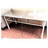 SS Worktable Top w/ plastic legs