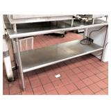 SS Worktable 31"x72" w/ 8" lip