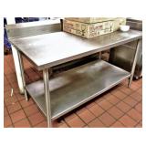 SS Worktable 32"x60" w/ 4" lip