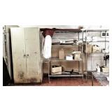 2 Chrome METROS and Storage Cabinet