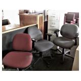 Filing Cabinet & (3) Office Chairs