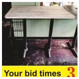 Bar Height Table/Weathered Wood Grain Look