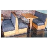 2 Piece Booth Section/Black Canvas/rips/No Table