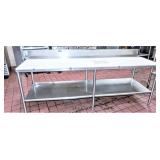 SS Worktable w/ Cutting Board top w/ 6" lip