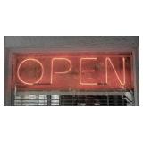 Neon "OPEN" sign