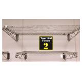 Chrome Wire Wall Shelf-18"X36"