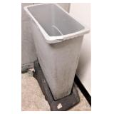 Slim Line Trash Can w/Dolly