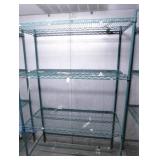 Green Epoxy (4) Shelf Rack-48"X21"